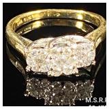 2.1 DWT 14 KT Gold Diamond Ring Sz: 6 2.1 DWT 14 KT Gold Diamond Ring Sz: 6