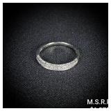 1.5 DWT 14 KT Wht Gold w/ Diamond Ring Sz: 1.5 DWT 14 KT Wht Gold w/ Diamond Ring Sz: