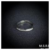 2.1 DWT 14 KT Wht Gold w/ Diamond Ring Sz: 2.1 DWT 14 KT Wht Gold w/ Diamond Ring Sz: