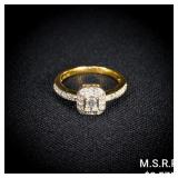 3 DWT 14 KT Gold w/ Diamond Ring Sz: 8.5 3 DWT 14 KT Gold w/ Diamond Ring Sz: 8.5