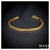 11 DWT 14 KT Gold w/ Diamond Bracelet 11 DWT 14 KT Gold w/ Diamond Bracelet