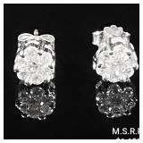 1.2 DWT 14 KT Wht Gold w/ Diamonds Earrings 1.2 DWT 14 KT Wht Gold w/ Diamonds Earrings