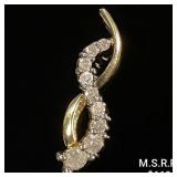 0.9 DWT 10 KT Gold Pendant w/ Diamond Lining 0.9 DWT 10 KT Gold Pendant w/ Diamond Lining