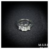 2.7 DWT 14 KT Wht Gold w/ Diamonds Ring Sz: 4.5 2.7 DWT 14 KT Wht Gold w/ Diamonds Ring Sz: 4.5