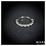 1.6 DWT 14 KT Wht Gold w/ Diamond Ring Sz: 1.6 DWT 14 KT Wht Gold w/ Diamond Ring Sz: