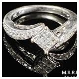 2.9 DWT 14 KT Wht Gold Diamond Ring Sz: 6.5 2.9 DWT 14 KT Wht Gold Diamond Ring Sz: 6.5