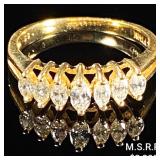 2.6 DWT 14 KT Gold Ring w/ Diamonds Sz: 7 2.6 DWT 14 KT Gold Ring w/ Diamonds Sz: 7