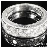 3 DWT 14 KT Wht Gold w/ Diamond Ring Sz:4.5 3 DWT 14 KT Wht Gold w/ Diamond Ring Sz:4.5