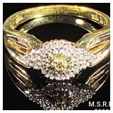 2 DWT 10 KT Gold w/ Diamond & Gems Ring 2 DWT 10 KT Gold w/ Diamond & Gems Ring