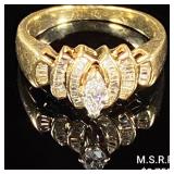 2.6 DWT 10 KT Gold w/ Diamonds Ring Sz: 6.5 2.6 DWT 10 KT Gold w/ Diamonds Ring Sz: 6.5