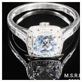 1.8 DWT 10 KT Wht Gold w/ Diamond & Gem 1.8 DWT 10 KT Wht Gold w/ Diamond & Gem