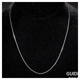 2 G 14 KT 18' White Gold Necklace 2 G 14 KT 18' White Gold Necklace