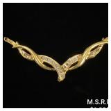 2.9 DWT 10 KT Gold Pendant w/ Diamond Lining 2.9 DWT 10 KT Gold Pendant w/ Diamond Lining