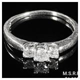 2.1 DWT 14 KT Wht Gold w/ Diamonds Ring Sz: 8.5 2.1 DWT 14 KT Wht Gold w/ Diamonds Ring Sz: 8.5
