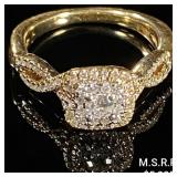 2.7 DWT 10 KT Gold w/ Diamond Ring Sz: 6.5 2.7 DWT 10 KT Gold w/ Diamond Ring Sz: 6.5
