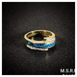 4.1 DWT 14 KT Gold w/ Diamond Ring Sz: 7 4.1 DWT 14 KT Gold w/ Diamond Ring Sz: 7