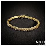 8 DWT 14 KT Gold w/ Diamond Bracelet 8 DWT 14 KT Gold w/ Diamond Bracelet