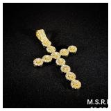 5.8 DWT 14 KT Gold Cross Pendant w/ Diamond 5.8 DWT 14 KT Gold Cross Pendant w/ Diamond