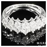 2 DWT 10 KT Wht Gold w/ Diamond Ring Sz:5.5 2 DWT 10 KT Wht Gold w/ Diamond Ring Sz:5.5