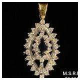 2.3 DWT 14 KT Gold Pendant w/ Diamond & 2.3 DWT 14 KT Gold Pendant w/ Diamond &