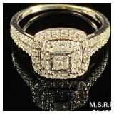 1.5 DWT 10 KT Wht Gold w/ Diamond Ring Sz: 1.5 DWT 10 KT Wht Gold w/ Diamond Ring Sz:
