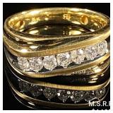 4 DWT 14 KT Gold w/ Diamond Ring Sz: 10.5 4 DWT 14 KT Gold w/ Diamond Ring Sz: 10.5