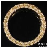 2 DWT 14 KT Gold Circle Pendant w/ Diamond Lining 2 DWT 14 KT Gold Circle Pendant w/ Diamond Lining