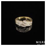 2.5 DWT 14 KT Gold Ring w/ Diamond Ring Sz: 7 2.5 DWT 14 KT Gold Ring w/ Diamond Ring Sz: 7