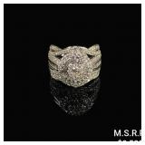 5.9 DWT 14 KT Wht Gold Diamond Ring Sz: 9.5 5.9 DWT 14 KT Wht Gold Diamond Ring Sz: 9.5