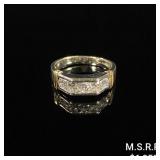 5.7 DWT 14 KT Wht Gold Ring w/ Diamonds Sz: 11.5 5.7 DWT 14 KT Wht Gold Ring w/ Diamonds Sz: 11.5