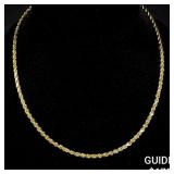 6 G 14 KT 18' Gold Necklace 6 G 14 KT 18' Gold Necklace