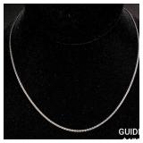 6 G 14 KT 18' White Gold Necklace 6 G 14 KT 18' White Gold Necklace