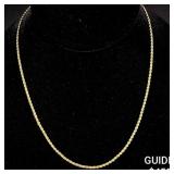 4 G 14 KT 18' Gold Necklace 4 G 14 KT 18' Gold Necklace