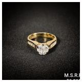 3.4 DWT 14 KT Gold w/ Diamond Ring Sz: 7.5 3.4 DWT 14 KT Gold w/ Diamond Ring Sz: 7.5