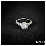 1.8 DWT 14 KT Wht Gold w/ Diamond Ring Sz: 1.8 DWT 14 KT Wht Gold w/ Diamond Ring Sz: