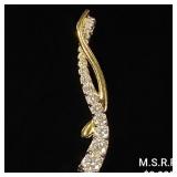 2.1 DWT 14 KT Gold Pendant w/ Diamond Lining 2.1 DWT 14 KT Gold Pendant w/ Diamond Lining
