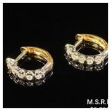 3.2 DWT 14 KT Gold w/ Diamond Earrings 3.2 DWT 14 KT Gold w/ Diamond Earrings