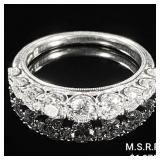 2.3 DWT 14 KT Wht Gold w/ Diamond Ring Sz: 2.3 DWT 14 KT Wht Gold w/ Diamond Ring Sz: