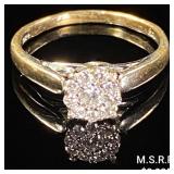1.8 DWT 10 KT Wht Gold w/ Diamonds Ring Sz: 8 1.8 DWT 10 KT Wht Gold w/ Diamonds Ring Sz: 8