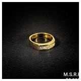 4.6 DWT 14 KT Gold w/ Diamond Ring Sz: 9.5 4.6 DWT 14 KT Gold w/ Diamond Ring Sz: 9.5