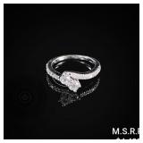 2.3 DWT 14 KT Wht Gold Diamond Ring Sz: 6 2.3 DWT 14 KT Wht Gold Diamond Ring Sz: 6