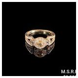 2.1 DWT 14 KT Gold Diamond Ring Sz: 7.5 2.1 DWT 14 KT Gold Diamond Ring Sz: 7.5