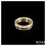 1.8 DWT 14 KT Gold Ring w/ Diamond Sz: 6.5 1.8 DWT 14 KT Gold Ring w/ Diamond Sz: 6.5