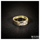 8.2 DWT 18 KT Gold w/ Diamond Ring Sz: 9 8.2 DWT 18 KT Gold w/ Diamond Ring Sz: 9