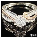 2.1 DWT 10 KT Wht Gold Diamond Ring Sz: 7 2.1 DWT 10 KT Wht Gold Diamond Ring Sz: 7