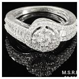 1.8 DWT 10 KT Wht Gold Diamond Ring Sz: 4 1.8 DWT 10 KT Wht Gold Diamond Ring Sz: 4