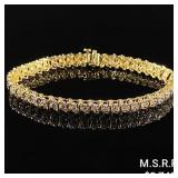 5.4 DWT 10 KT Gold Bracelet w/ Diamonds 5.4 DWT 10 KT Gold Bracelet w/ Diamonds