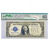 1928 A $1 Silver Cert. PMG GEM UNC 65