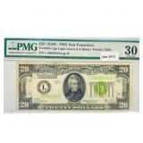 1928 C $20 Fed Reserve Note PMG VF 30