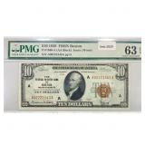1929 Bank of Boston, MA $10 Legal Note PMG Ch UNC